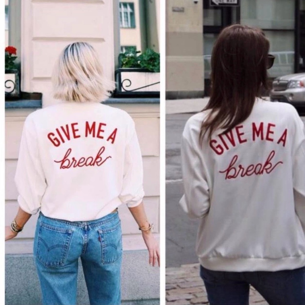 Zara ‘Give Me A Break’ Zipper Jacket